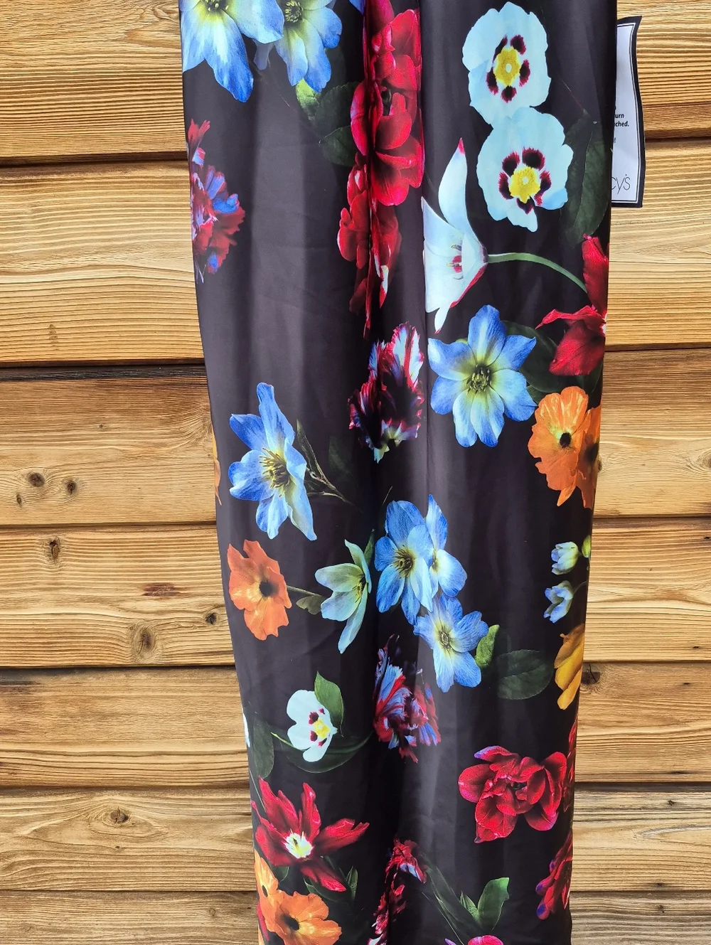 NWT Adrianna Papell Black Floral Mermaid Gown with Halter Neckline 2 - Picture 8 of 14